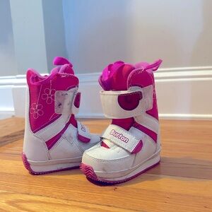 7c Burton Toddler Grom Boot- pin/white
